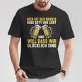 Bier Ist Der Beweis Dass Gott Uns Liebt Bierliebhaber Bier T-Shirt Lustige Geschenke