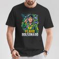 Bolsonarista Patriota Flávio Bolsonaro F22 Presidente Brasil Camiseta unisex Regalos divertidos