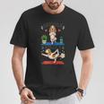 Bracco Italiano Haciendo Yoga Inhalar Exale Digor Divertido In Mangas Camiseta unisex Regalos divertidos
