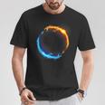 Dragones En Duelo De Fuego Y Hielo In Mangas Camiseta unisex Regalos divertidos