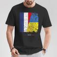 Drapeau De L'ukraine Et France Amitié Franco Ukrainien T-Shirt Cadeaux drôles