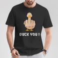 Duck You Duck Lover ひっくり返す鳥 クワック ダッキー 皮肉 Tシャツ 面白い贈り物