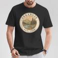 Emblema Retro De Paisaje De Orgullo De Arkansas Camiseta unisex Regalos divertidos