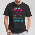 Flamenco Rosado Fiesta Pájaro Tropical Animal Flamenco Camiseta unisex Regalos divertidos