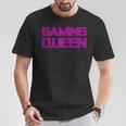 Gaming Queen Nerd Girl Amoureux De Jeuxidéo Rose T-Shirt Cadeaux drôles