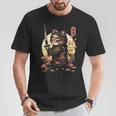 Gatoamurai Japonés Para Amantes De Los Gatos Camiseta unisex Regalos divertidos