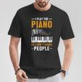 Hombre Pianista Y Teclista Amante De La Música Piano In Mangas Camiseta unisex Regalos divertidos