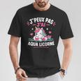 Humour Licorne Piscineacances J’Peux Pas J’Ai Aqua Licorne T-Shirt Cadeaux drôles