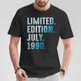 Julio 1990 Año 1990 Retro 1990Intage Edición Limitada Camiseta unisex Regalos divertidos