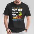 Kinder Ich Bin 3 Zug Tut Tut 3 Geburtstag Eisenbahner T-Shirt Lustige Geschenke