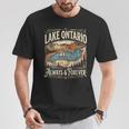 Lago Ontario Forever Canadá Usa Amistadintage Patriótico Camiseta unisex Regalos divertidos