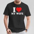 I Love My Wife I Heart My Wifealentines Day Tシャツ 面白い贈り物