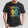 Nivel 40 Desbloqueado 40 Años Cumpleaños In Mangas Camiseta unisex Regalos divertidos