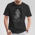 Ocho De Espadas Esqueleto Arte Oscuro Camiseta unisex Regalos divertidos
