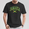 Texteintage De La Jamaïquearsity Et Drapeau Jamaïcain T-Shirt Cadeaux drôles