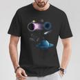 Universo Espacio Motivo Planetaistemaolarol Galaxia Cuello Camiseta unisex Regalos divertidos