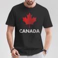 Vintage Retro Canadian Maple Leaf Camisa Canada Bandera Camiseta unisex Regalos divertidos