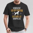 Vorsichtor Dem Frauchen Hundpruch T-Shirt Lustige Geschenke