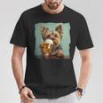 Yorkshire Terrier Cerveza Divertido Perro Bebiendo Meme Mamá Papá Camiseta unisex Regalos divertidos