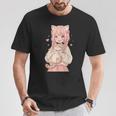 かわいい アニメ 女の子 抱っこ 猫 かわいい 漫画 猫好き オタク Tシャツ 面白い贈り物