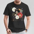 ボブキャット ウィッグ カツラ おかっぱ 猫 日本 和風 美しい 花 猫ミーム Tシャツ 面白い贈り物