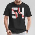野球選手 ジャージ 番号54 54 Proud Baseball Mom Dad Tシャツ 面白い贈り物