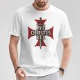 Ave Christus Rex Croix Templière T-Shirt Cadeaux drôles