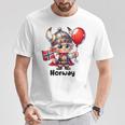 Bandera De Noruega Para Niños De Noruega Bandera Noruega Para Niñas Camiseta unisex Regalos divertidos