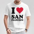 Corazón Diseño I Lovean Francisco Camiseta unisex Regalos divertidos