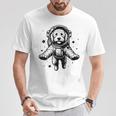 Dog Dad Mompace 宇宙飛行士ゴールデンドゥードル Tシャツ 面白い贈り物