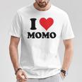 I Heart Momo ファーストネーム I Love パーソナライズ Tシャツ 面白い贈り物