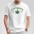 Plant Manager ウィードリーフ カンナビスポット マリファナ Usa Tシャツ 面白い贈り物
