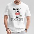 Vaca Divertida Moooody Para Granjeros Lecheros Camiseta unisex Regalos divertidos