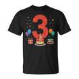3 Años Cumpleaños 3Er Cumpleaños Niño Niña Camiseta unisex