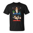 Bracco Italiano Haciendo Yoga Inhalar Exale Digor Divertido In Mangas Camiseta unisex
