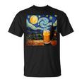 Cerveza De Noche Estrelladaurrealista Camiseta unisex