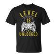 Cumpleaños 13 Años Nivel 13 Aniversario Desbloqueado 13 Boda Camiseta unisex