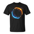 Dragones En Duelo De Fuego Y Hielo In Mangas Camiseta unisex