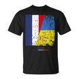 Drapeau De L'ukraine Et France Amitié Franco Ukrainien T-Shirt