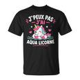 Humour Licorne Piscineacances J’Peux Pas J’Ai Aqua Licorne T-Shirt
