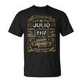 Leyendas Nacen Julio 1947 Cumpleaños Hombre Camiseta unisex