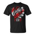 Perú Rojo-Blanco Escudo Peruano Hombres Es Niños Cuello Camiseta unisex