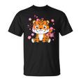 Tigre Animaux Mignons Pour Enfants Kawaii Fleurs De Cerisier T-Shirt