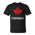 Vintage Retro Canadian Maple Leaf Camisa Canada Bandera Camiseta unisex