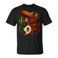 Viva Mexico Mexican Flag Floral Woman Sombrero Fiesta T-Shirt