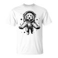 Dog Dad Mompace 宇宙飛行士ゴールデンドゥードル Tシャツ