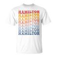 Hamilton City Groovy Retro Camiseta unisex