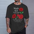 63年前に作られたバラの花 63歳 63歳の誕生日 Tシャツ 彼への贈り物