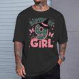 9歳の誕生日 魔女 ピンクとグリーン 9歳の誕生日 女の子 Tシャツ 彼への贈り物