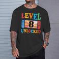 Awesome Level 8 Unlocked 8Th Birthday Boy Girlideo Gamer Tシャツ 彼への贈り物